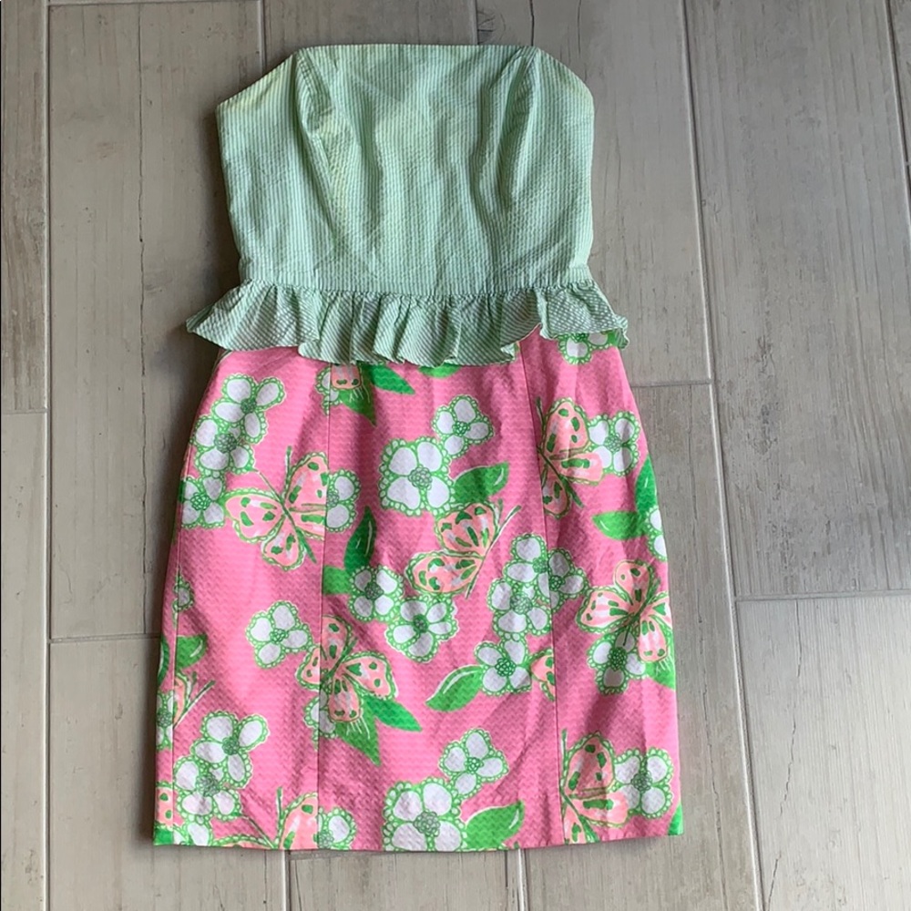 Strapless Lilly Pulitzer dress. Size 2
